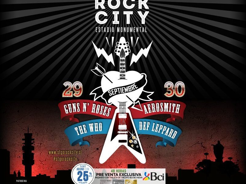  Confirmado: Stgo Rock City! The Who y Guns n' roses llegan a Chile
