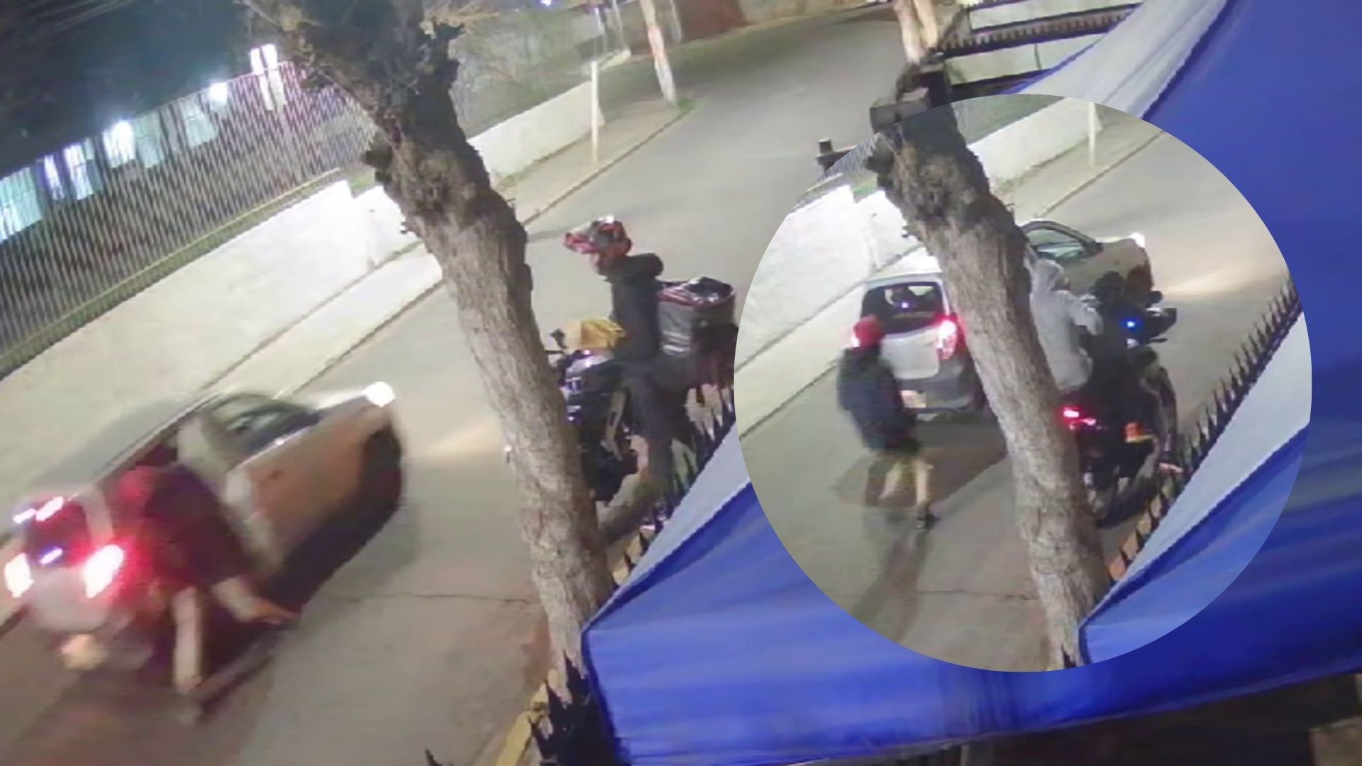 Repartidor de comida sufre violento portonazo en Quinta Normal