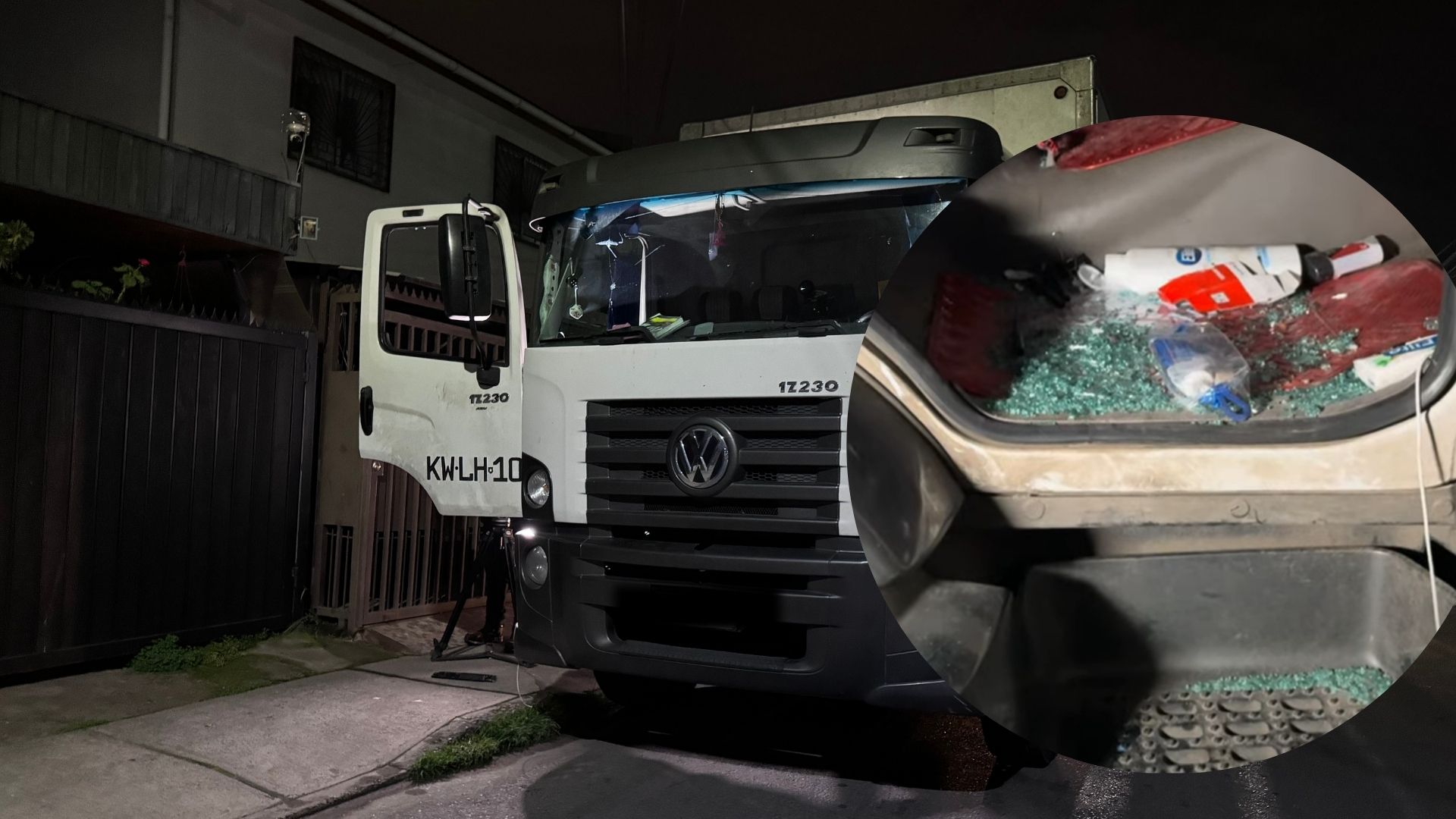 Conductor sufrió robo de su camión: él fue abandonado en Conchalí y el vehículo en La Cisterna