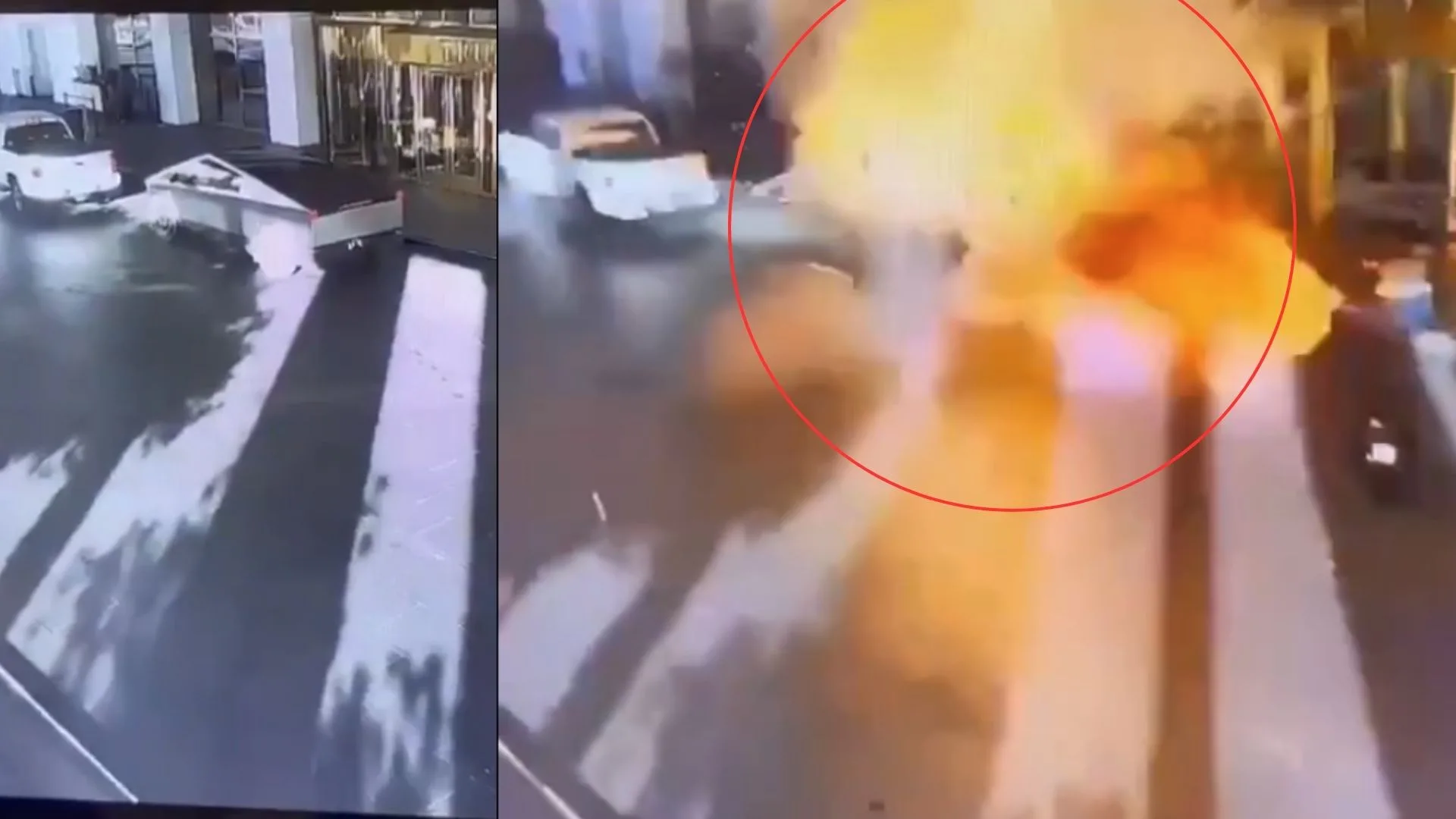 Explosión de Tesla Cybertruck frente al hotel Trump en Las Vegas deja un muerto y siete heridos