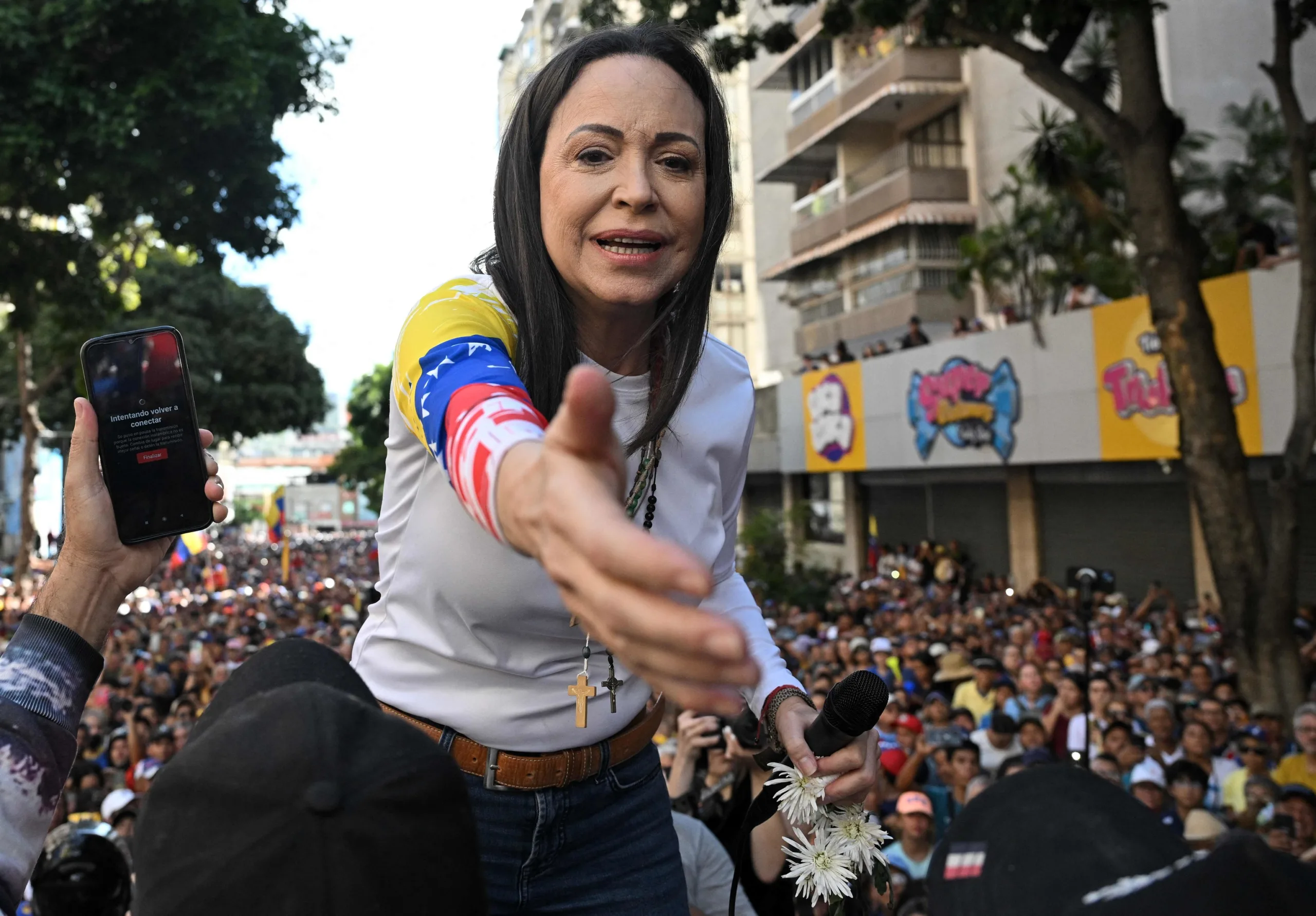 María Corina Machado reaparece y denuncia detención tras protesta en Caracas