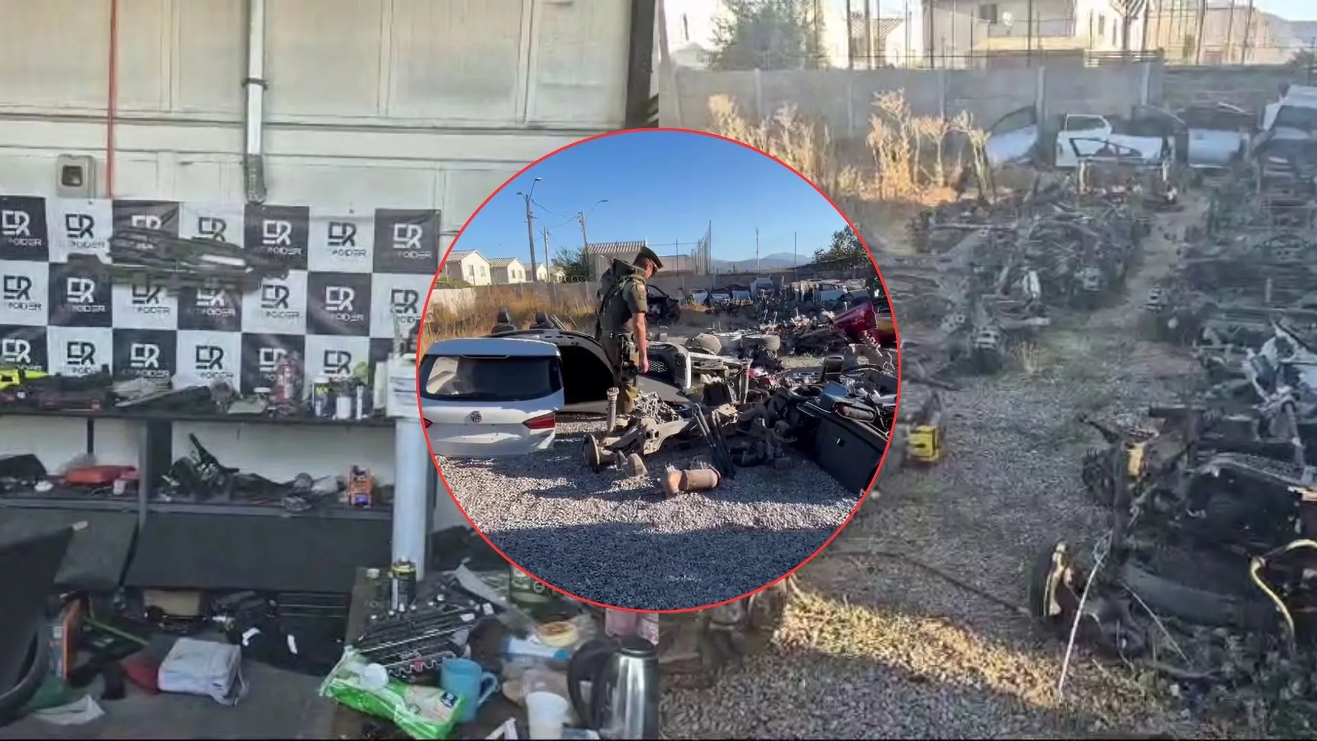 Desbaratan taller clandestino en El Monte: Carabineros detiene a tres sujetos por receptación