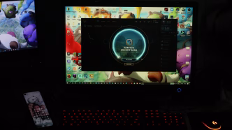 Una pantalla con el juego ejecutándose