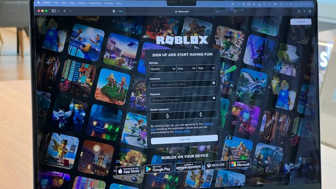 Fotografía de la página web de Roblox